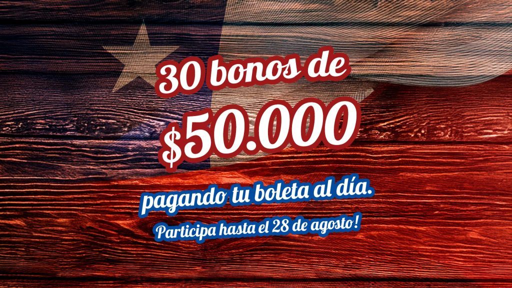 Sorteo de 30 bonos de $50.000
